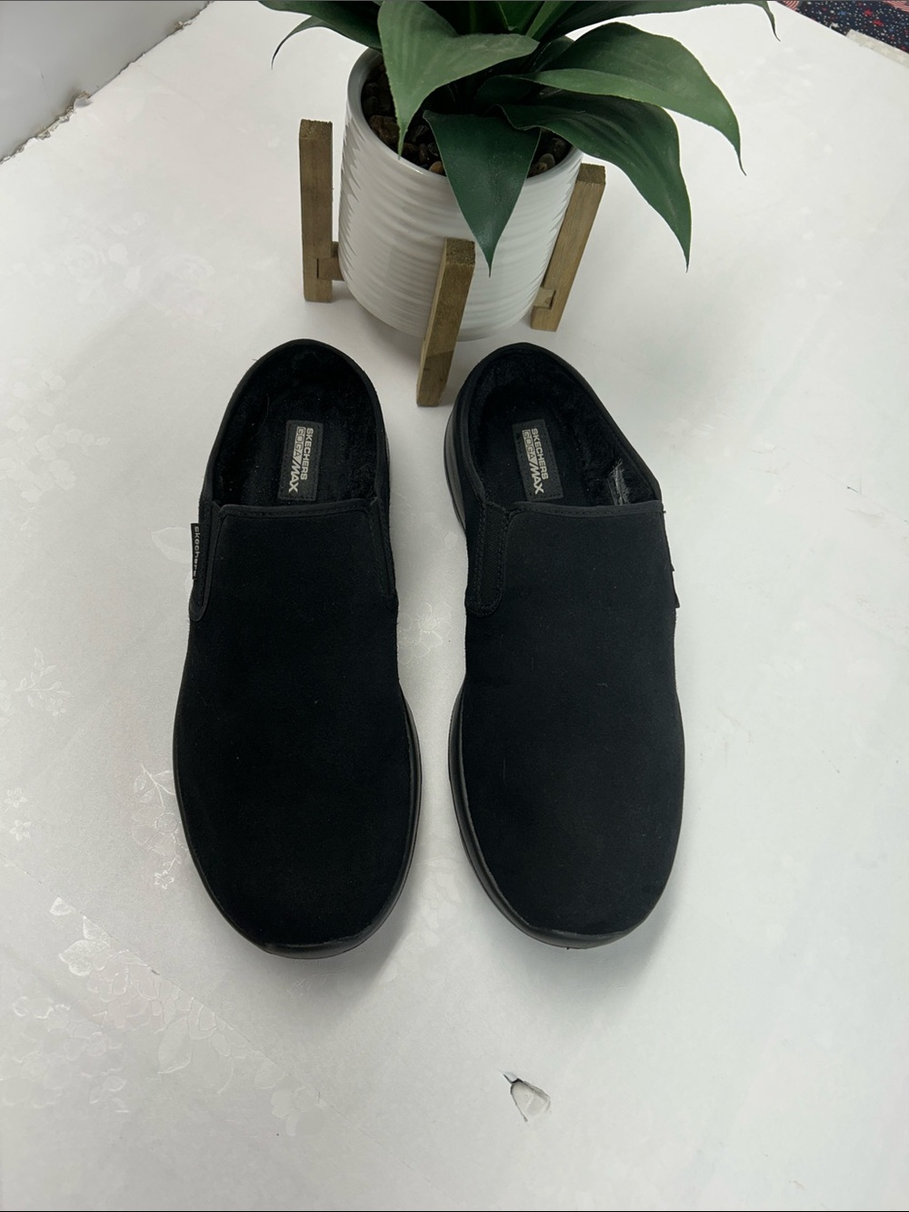 Skechers Men's Black Slip-On Comfort Loafers